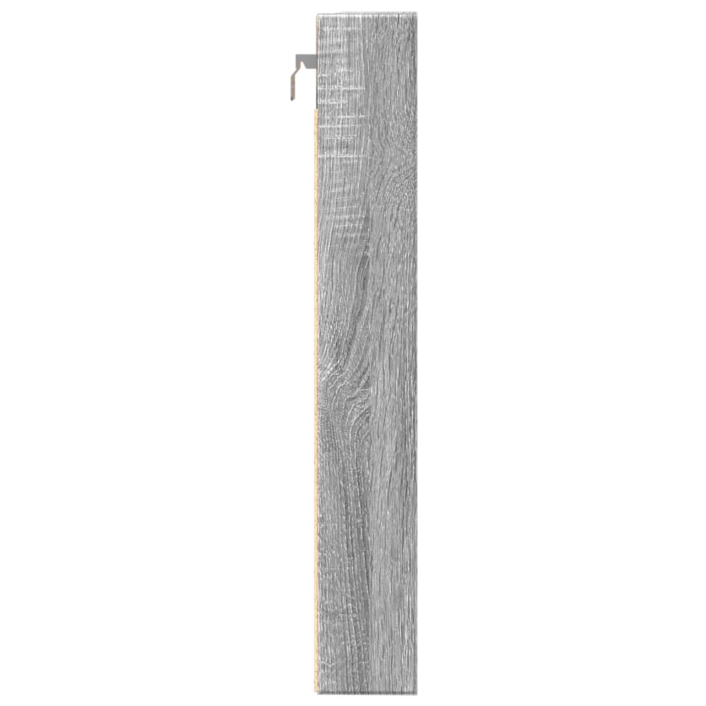 Βιτρίνα Γκρι Sonoma 80x8,5x58 εκ. από Επεξεργασμένο Ξύλο