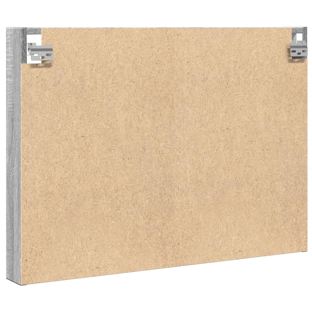 Βιτρίνα Γκρι Sonoma 80x8,5x58 εκ. από Επεξεργασμένο Ξύλο