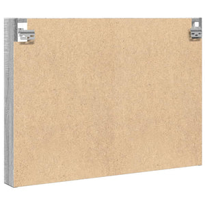 Βιτρίνα Γκρι Sonoma 80x8,5x58 εκ. από Επεξεργασμένο Ξύλο