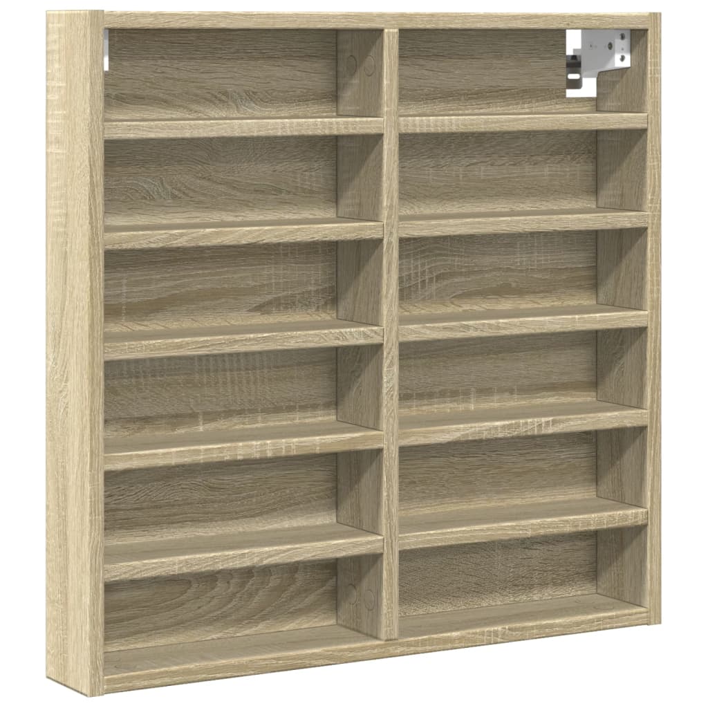 Βιτρίνα Χρώμα Sonoma Δρυς 60x8,5x58 εκ. από Επεξεργασμένο Ξύλο