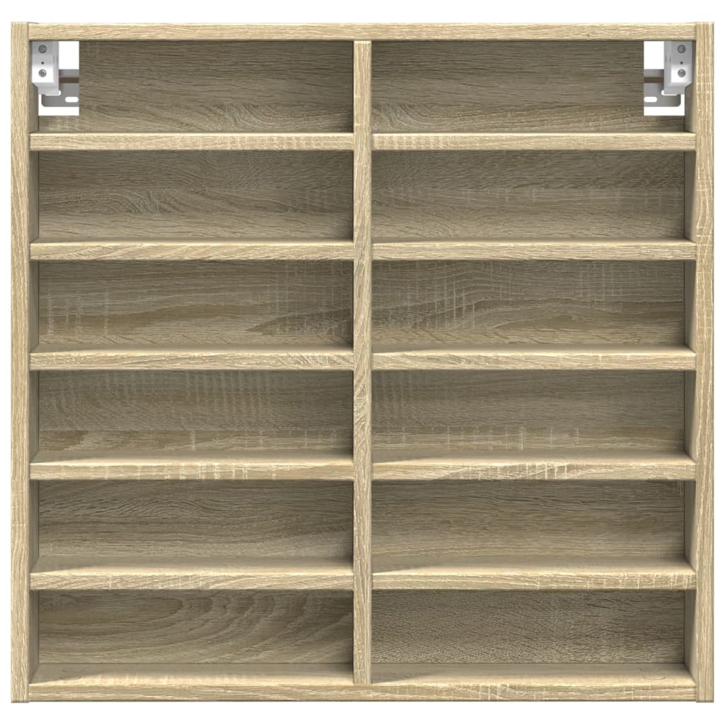 Βιτρίνα Χρώμα Sonoma Δρυς 60x8,5x58 εκ. από Επεξεργασμένο Ξύλο