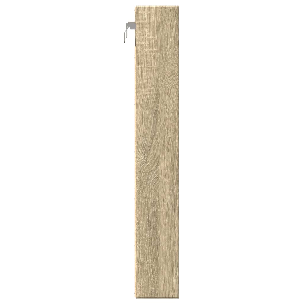 Βιτρίνα Χρώμα Sonoma Δρυς 60x8,5x58 εκ. από Επεξεργασμένο Ξύλο