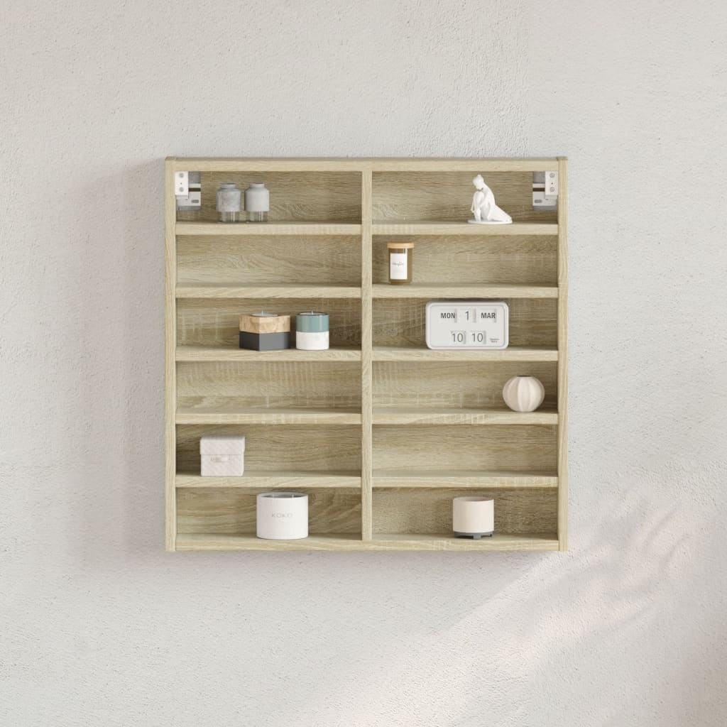 Βιτρίνα Χρώμα Sonoma Δρυς 60x8,5x58 εκ. από Επεξεργασμένο Ξύλο