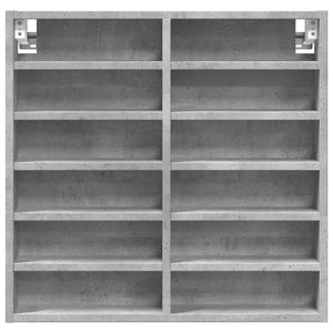 Βιτρίνα Γκρι Σκυροδέματος 60x8,5x58 εκ. από Επεξεργασμένο Ξύλο - Pakobazaar
