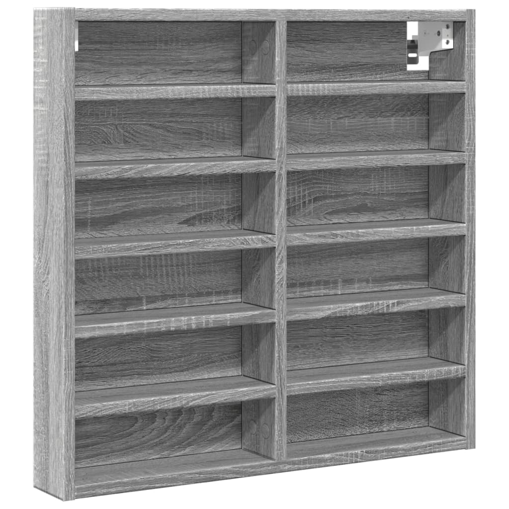 Βιτρίνα Γκρι Sonoma 60x8,5x58 εκ. από Επεξεργασμένο Ξύλο