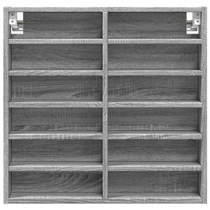 Βιτρίνα Γκρι Sonoma 60x8,5x58 εκ. από Επεξεργασμένο Ξύλο