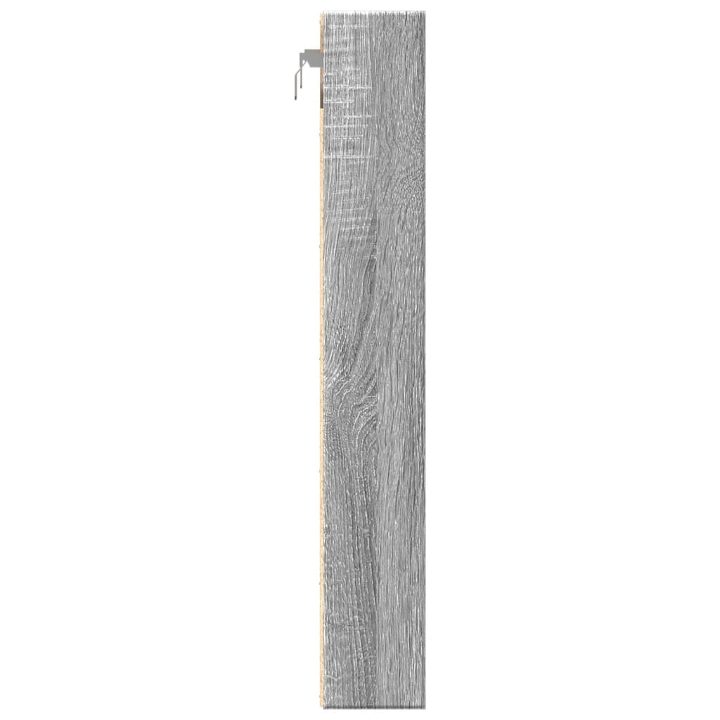 Βιτρίνα Γκρι Sonoma 60x8,5x58 εκ. από Επεξεργασμένο Ξύλο