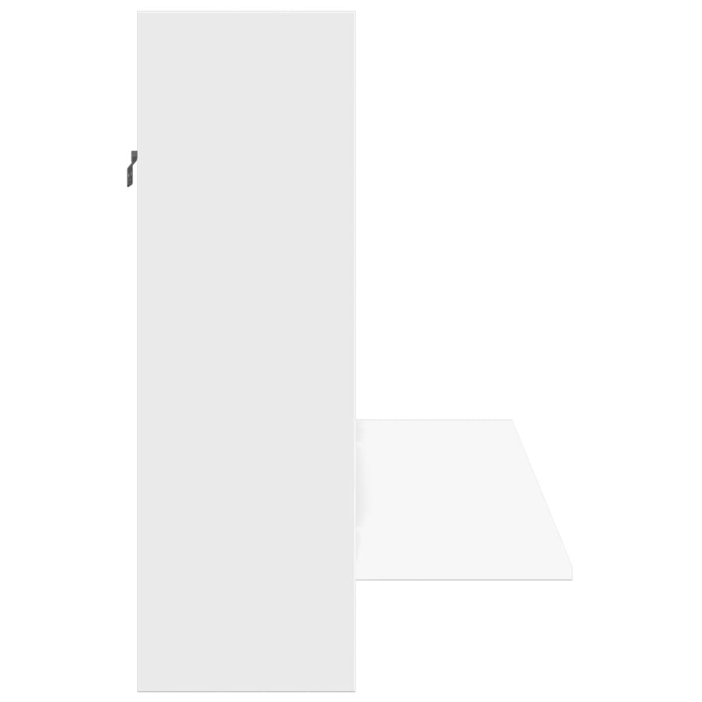 Γραφείο Τοίχου Λευκό 105x48x75 εκ. από Επεξεργασμένο Ξύλο - Pakobazaar