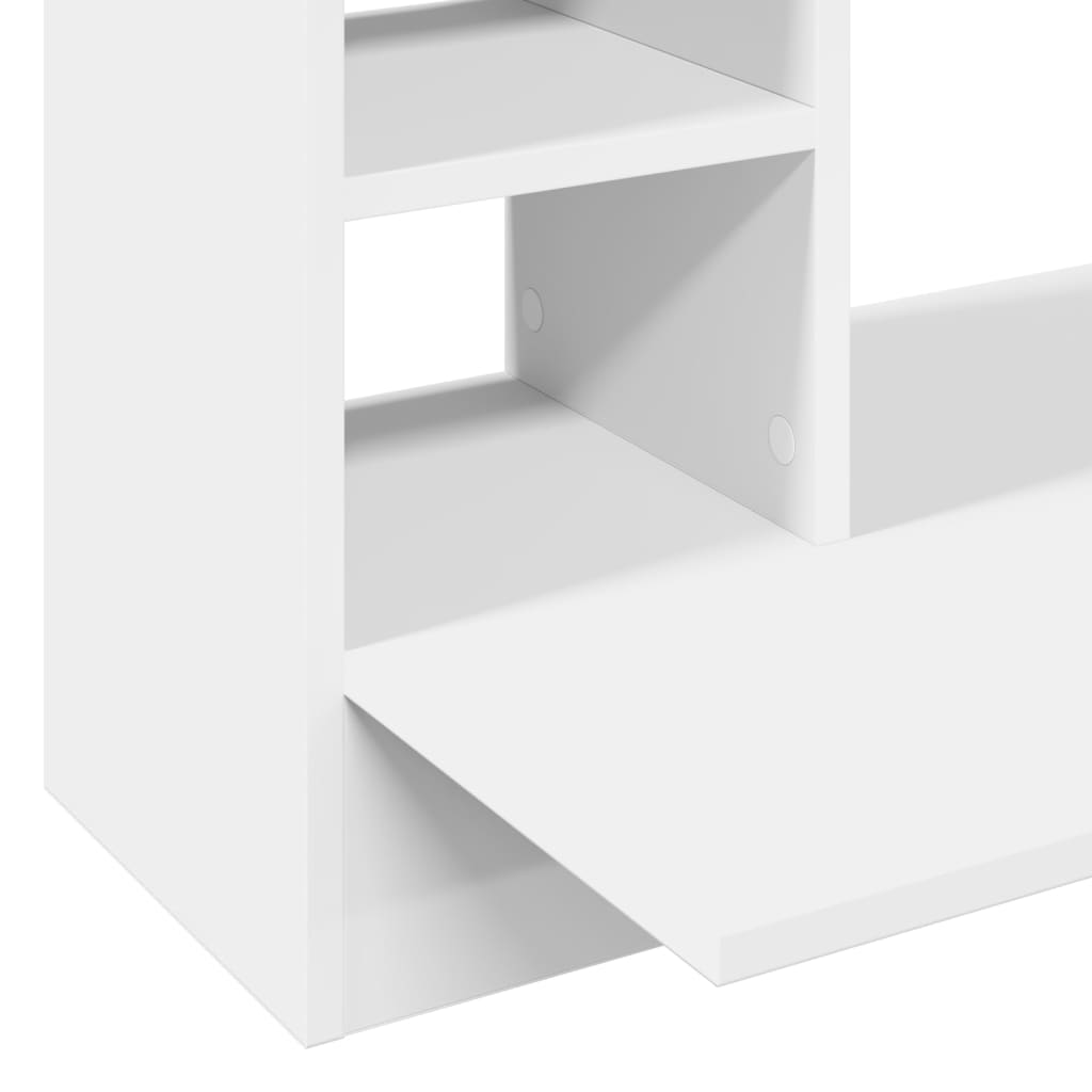 Γραφείο Τοίχου Λευκό 105x48x75 εκ. από Επεξεργασμένο Ξύλο - Pakobazaar