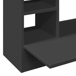 Γραφείο Τοίχου Μαύρο 105x48x75 εκ. από Επεξεργασμένο Ξύλο