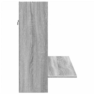Γραφείο Τοίχου Γκρι Sonoma 105x48x75 εκ. από Επεξεργασμένο Ξύλο - Pakobazaar
