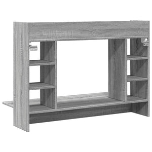 Γραφείο Τοίχου Γκρι Sonoma 105x48x75 εκ. από Επεξεργασμένο Ξύλο - Pakobazaar
