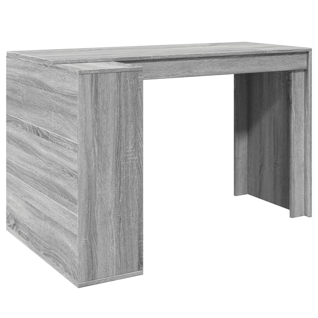 Γραφείο Γκρι Sonoma 123,5x73,5x75 εκ. από Επεξεργασμένο Ξύλο - Pakobazaar