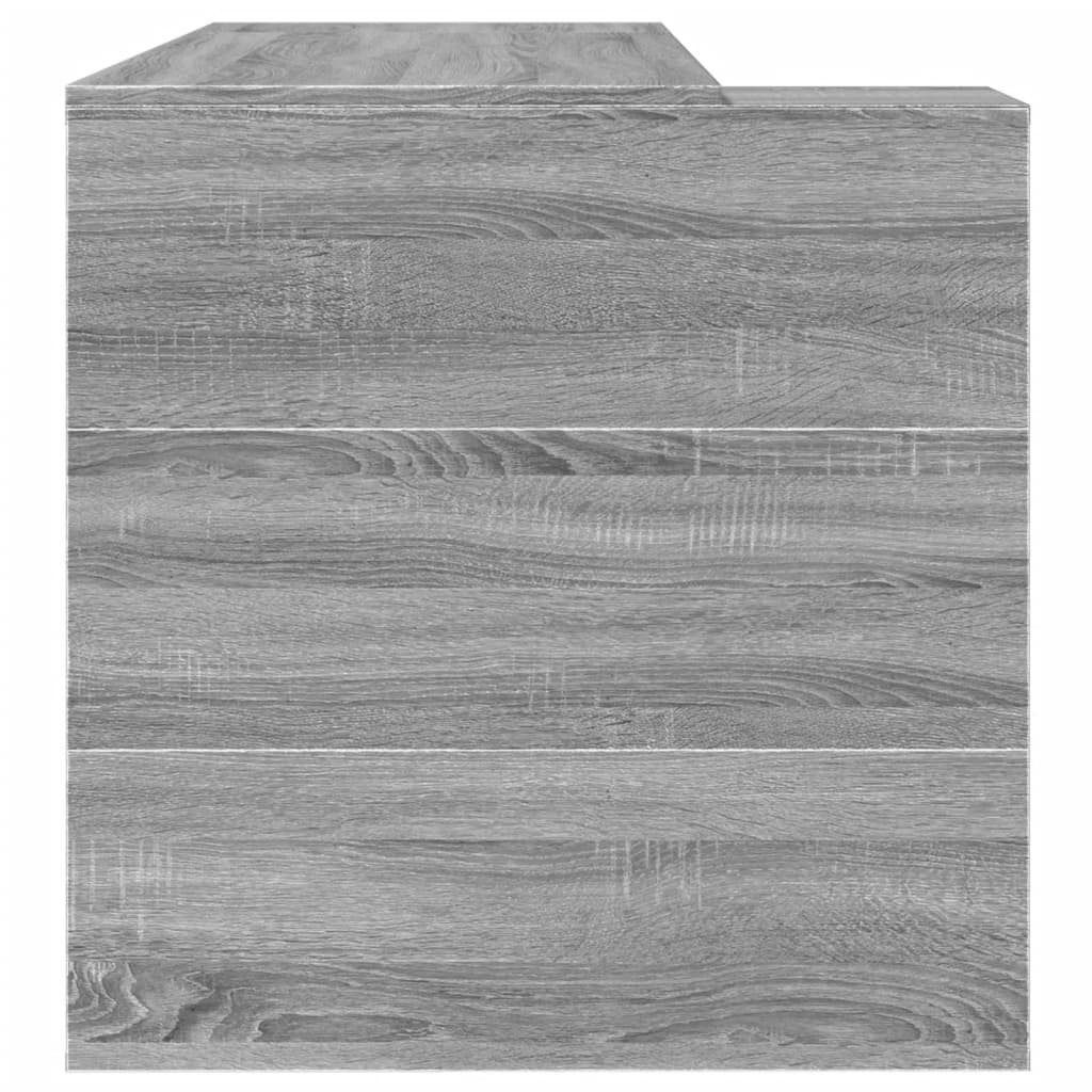 Γραφείο Γκρι Sonoma 123,5x73,5x75 εκ. από Επεξεργασμένο Ξύλο - Pakobazaar