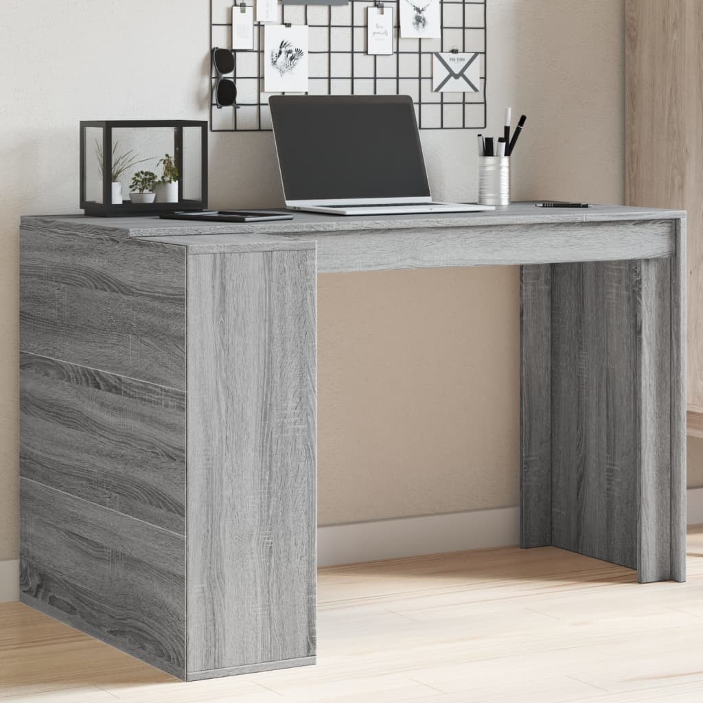 Γραφείο Γκρι Sonoma 123,5x73,5x75 εκ. από Επεξεργασμένο Ξύλο - Pakobazaar