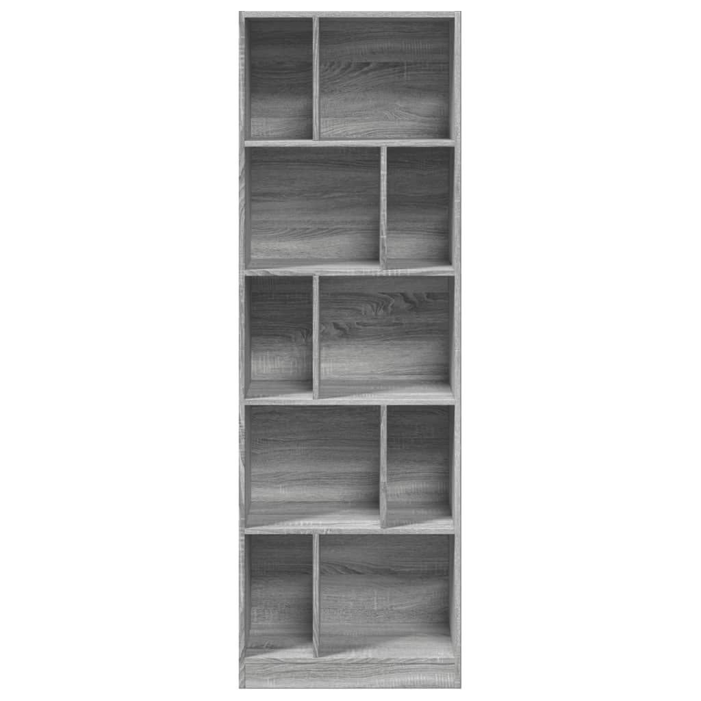 Βιβλιοθήκη Γκρι Sonoma 57x28,5x174 εκ. από Επεξεργασμένο Ξύλο
