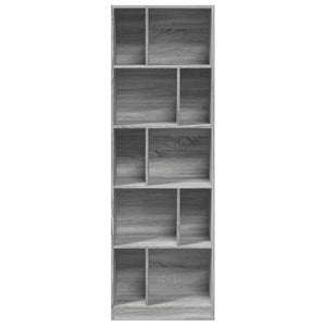 Βιβλιοθήκη Γκρι Sonoma 57x28,5x174 εκ. από Επεξεργασμένο Ξύλο