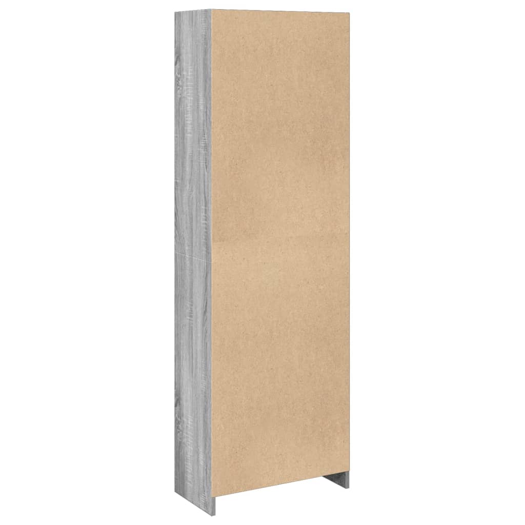 Βιβλιοθήκη Γκρι Sonoma 57x28,5x174 εκ. από Επεξεργασμένο Ξύλο