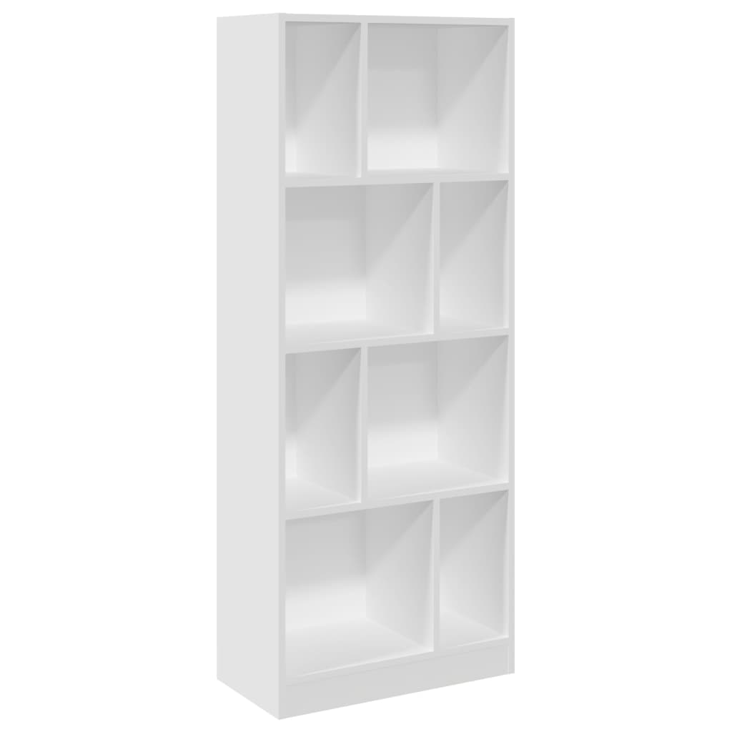 Βιβλιοθήκη Λευκή 57 x 28,5 x 141 εκ. από Επεξεργασμένο Ξύλο