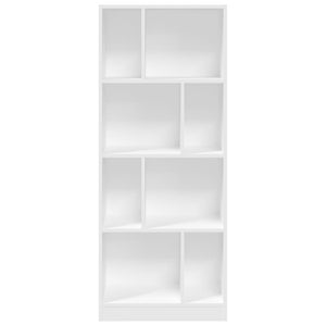 Βιβλιοθήκη Λευκή 57 x 28,5 x 141 εκ. από Επεξεργασμένο Ξύλο