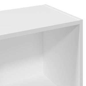 Βιβλιοθήκη Λευκή 57 x 28,5 x 141 εκ. από Επεξεργασμένο Ξύλο