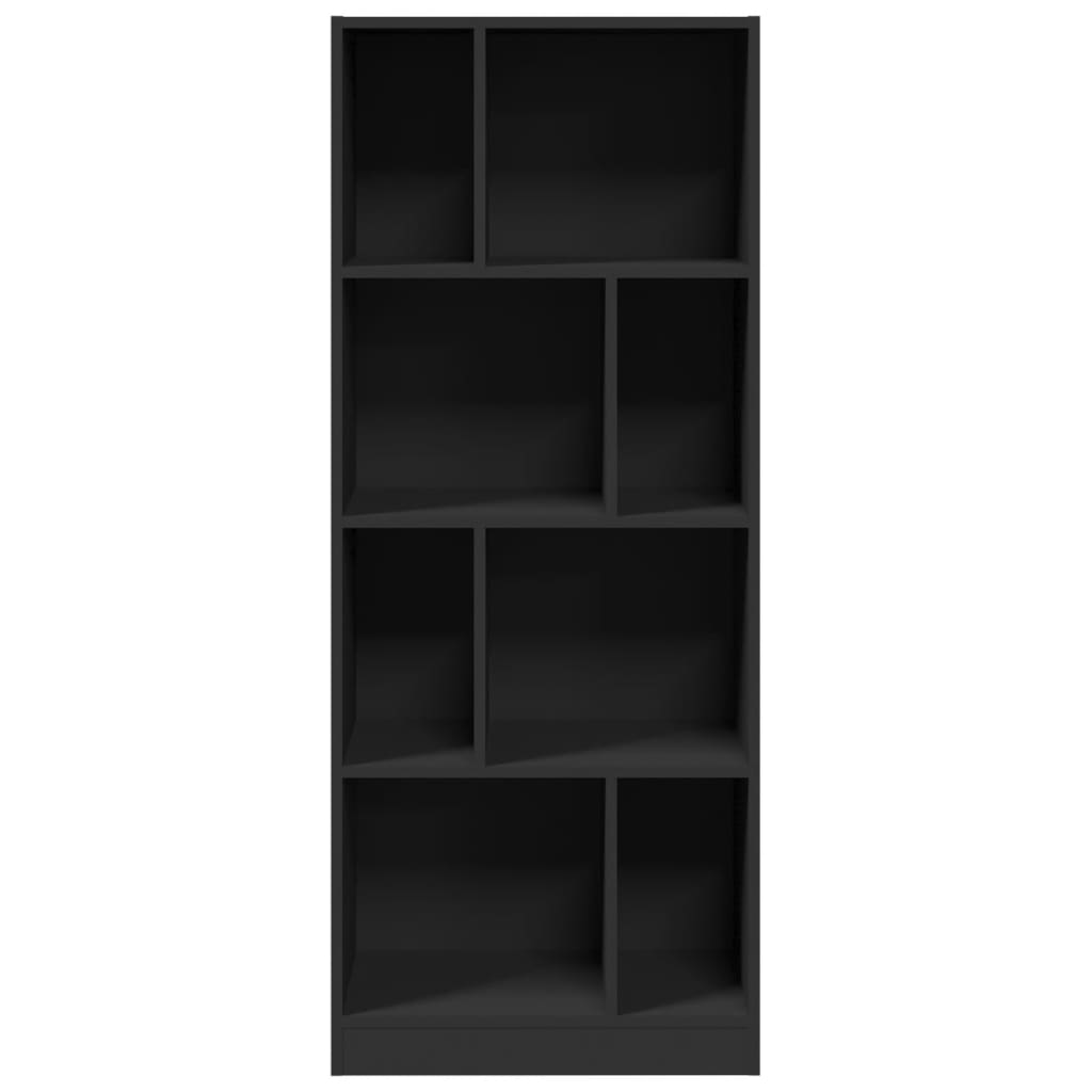 Βιβλιοθήκη Μαύρη 57x28,5x141 εκ. από Επεξεργασμένο Ξύλο