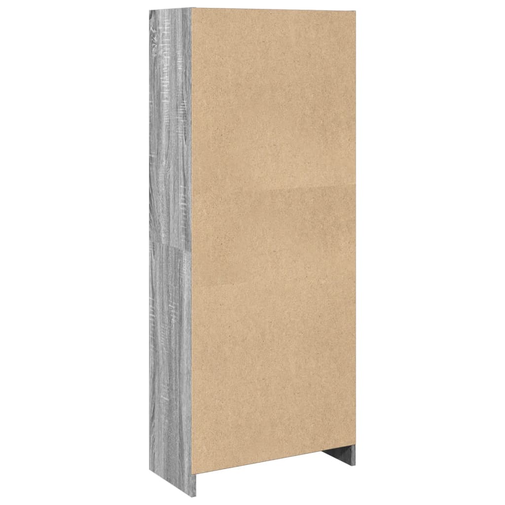 Βιβλιοθήκη Γκρι Sonoma 57x28,5x141 εκ. από Επεξεργασμένο Ξύλο