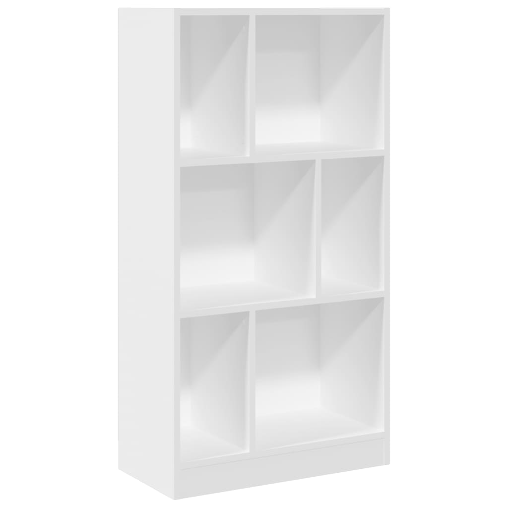 Βιβλιοθήκη Λευκή 57x28,5x107,5 εκ. από Επεξεργασμένο Ξύλο