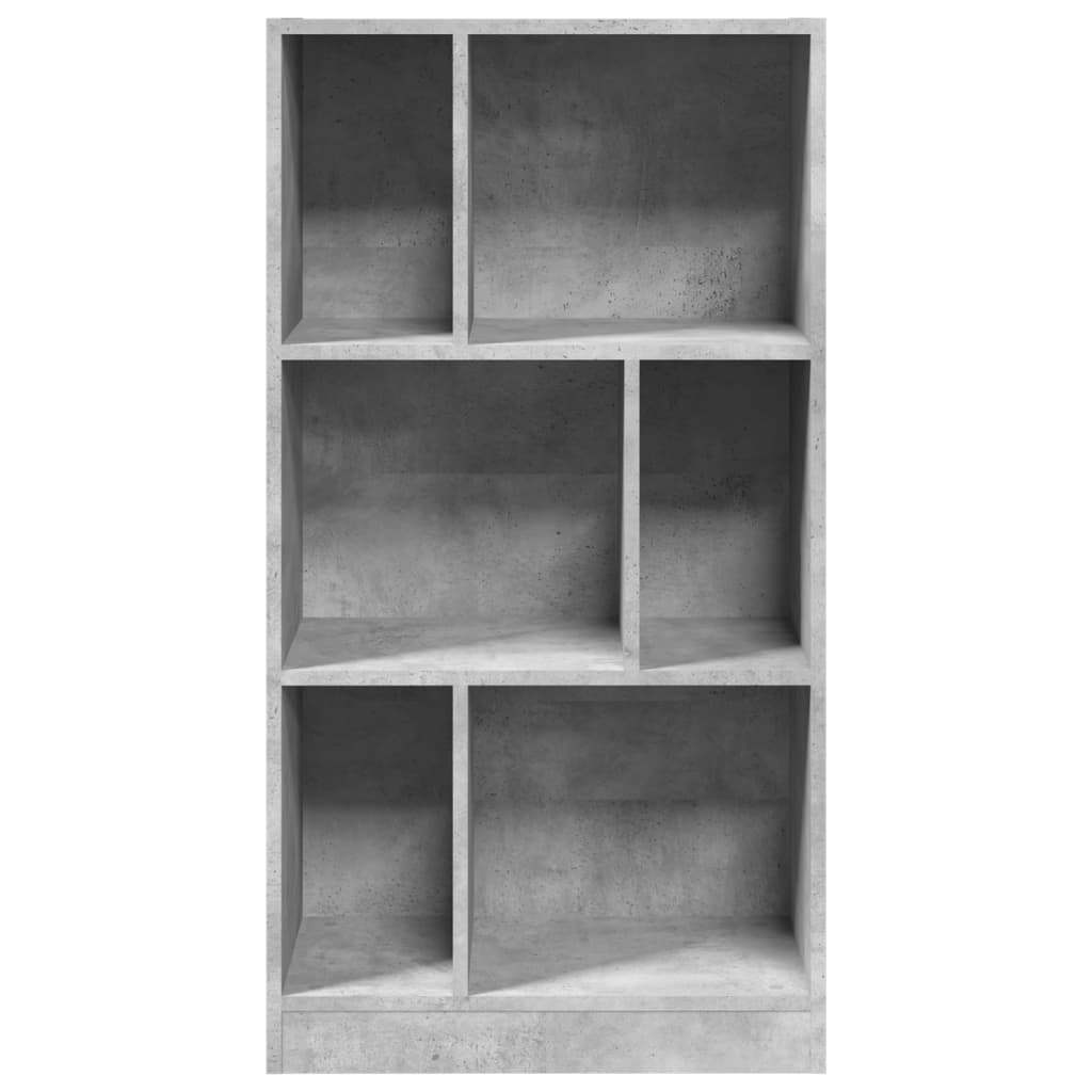 Βιβλιοθήκη Γκρι Σκυροδέματος 57x28,5x107,5 εκ. Επεξεργ. Ξύλο - Pakobazaar