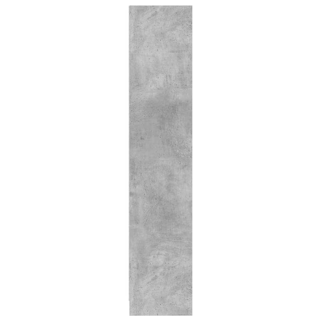Βιβλιοθήκη Γκρι Σκυροδέματος 57x28,5x107,5 εκ. Επεξεργ. Ξύλο - Pakobazaar