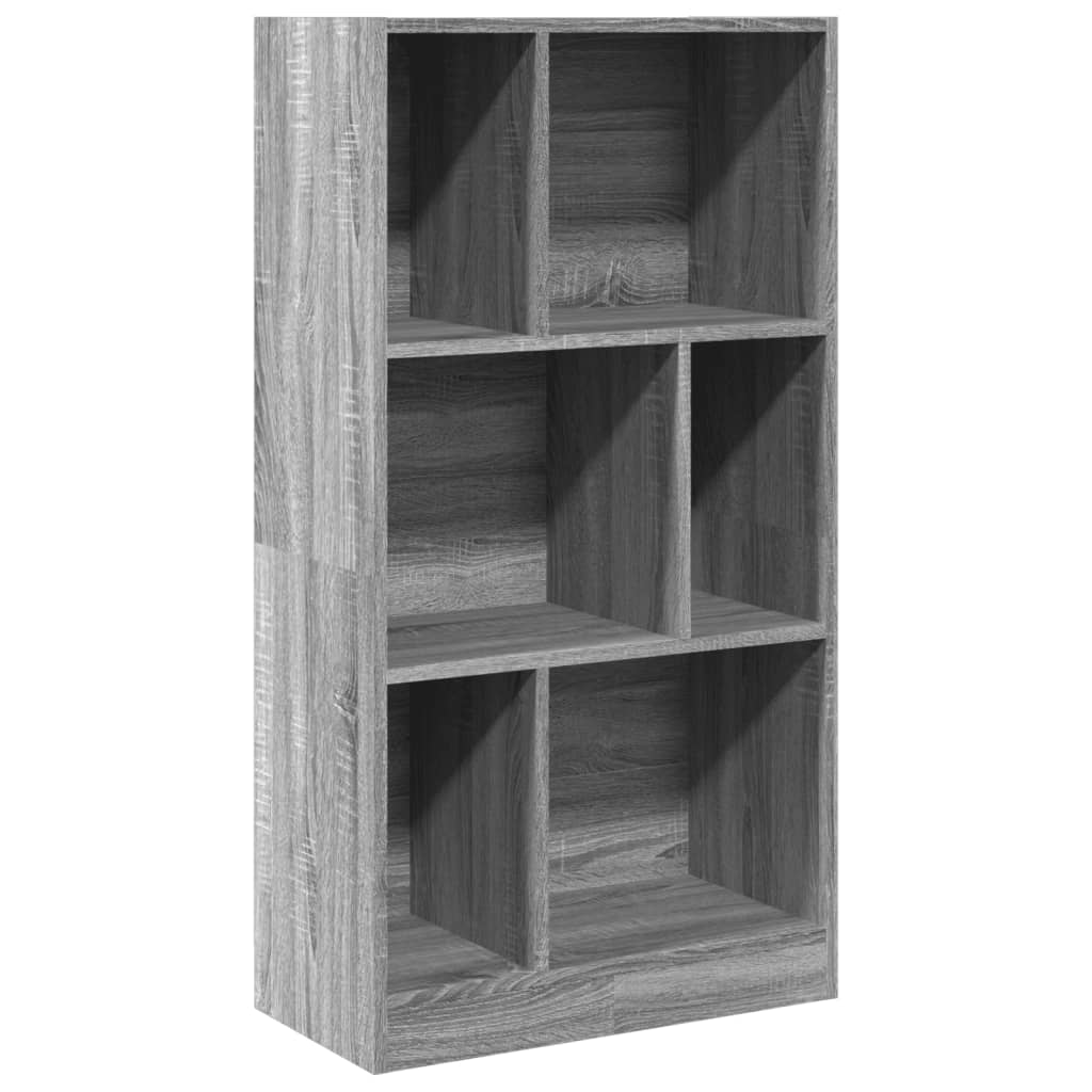 Βιβλιοθήκη Γκρι Sonoma 57x28,5x107,5 εκ. από Επεξεργασμένο Ξύλο - Pakobazaar