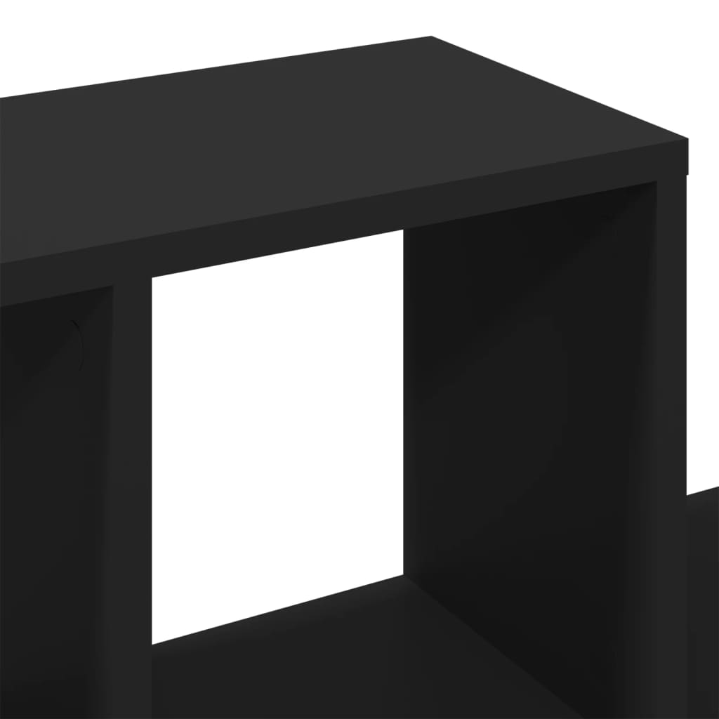 Ράφι Τοίχου Μαύρη 100x20x53 εκ. από Επεξεργασμένο Ξύλο - Pakobazaar