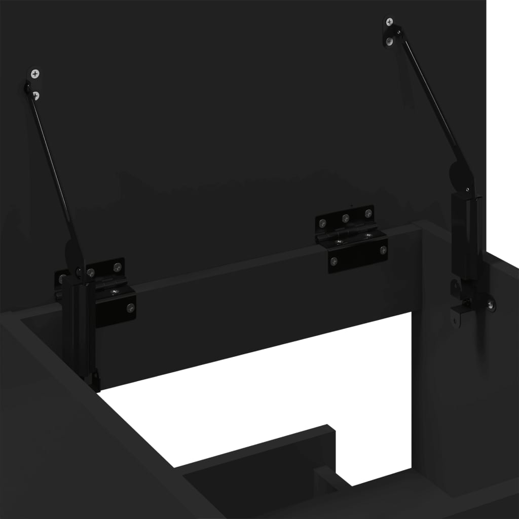 Αναλόγιο με Ροδάκια & Συρτάρι Μαύρο 55x55x107 εκ. Επεξ. Ξύλο - Pakobazaar