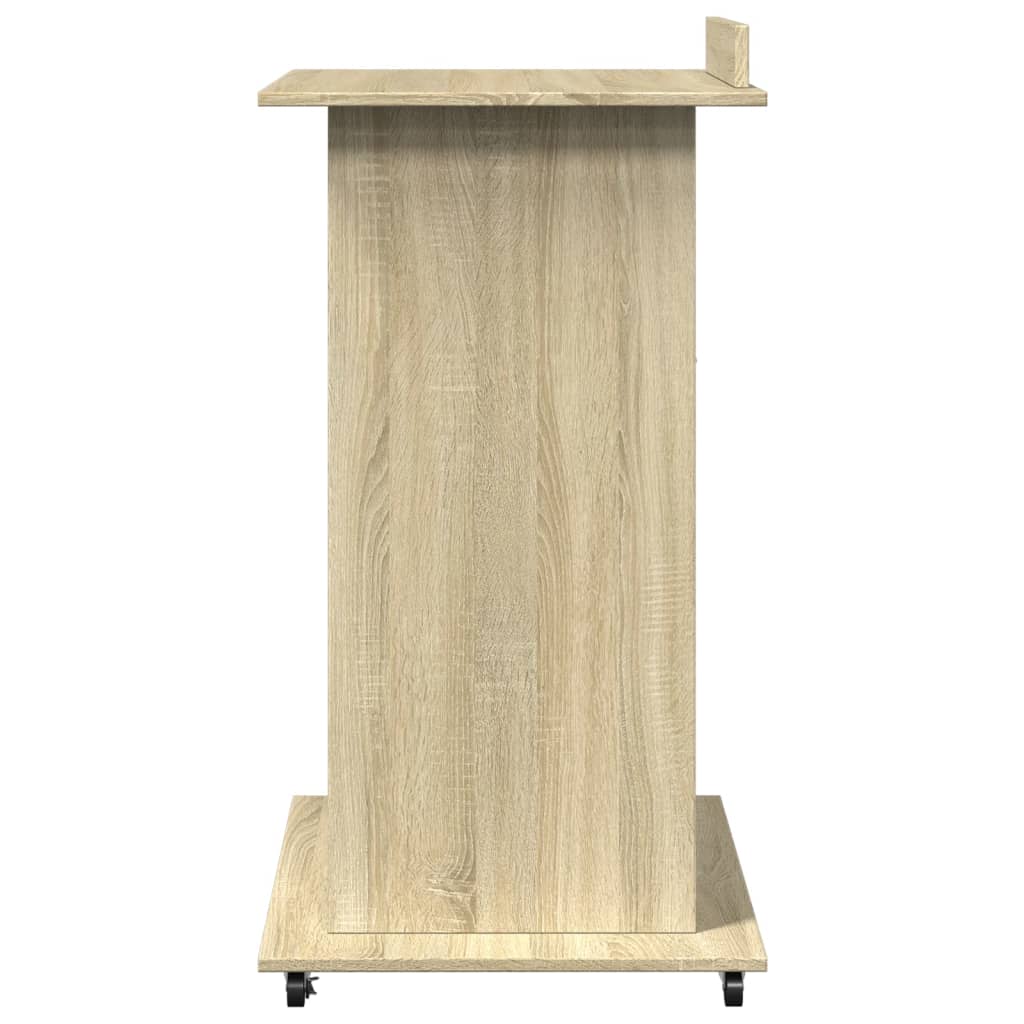 Αναλόγιο με Ροδάκια & Συρτάρι Sonoma Δρυς 55x55x107εκ Επεξ Ξύλο