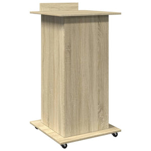 Αναλόγιο με Ροδάκια & Συρτάρι Sonoma Δρυς 55x55x107εκ Επεξ Ξύλο