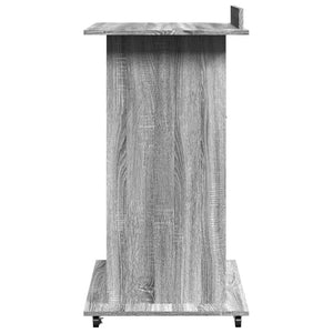 Αναλόγιο με Ροδάκια & Συρτάρι Γκρι Sonoma 55x55x107εκ Επεξ Ξύλο