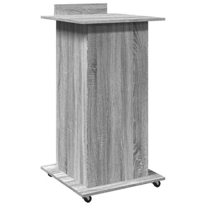 Αναλόγιο με Ροδάκια & Συρτάρι Γκρι Sonoma 55x55x107εκ Επεξ Ξύλο