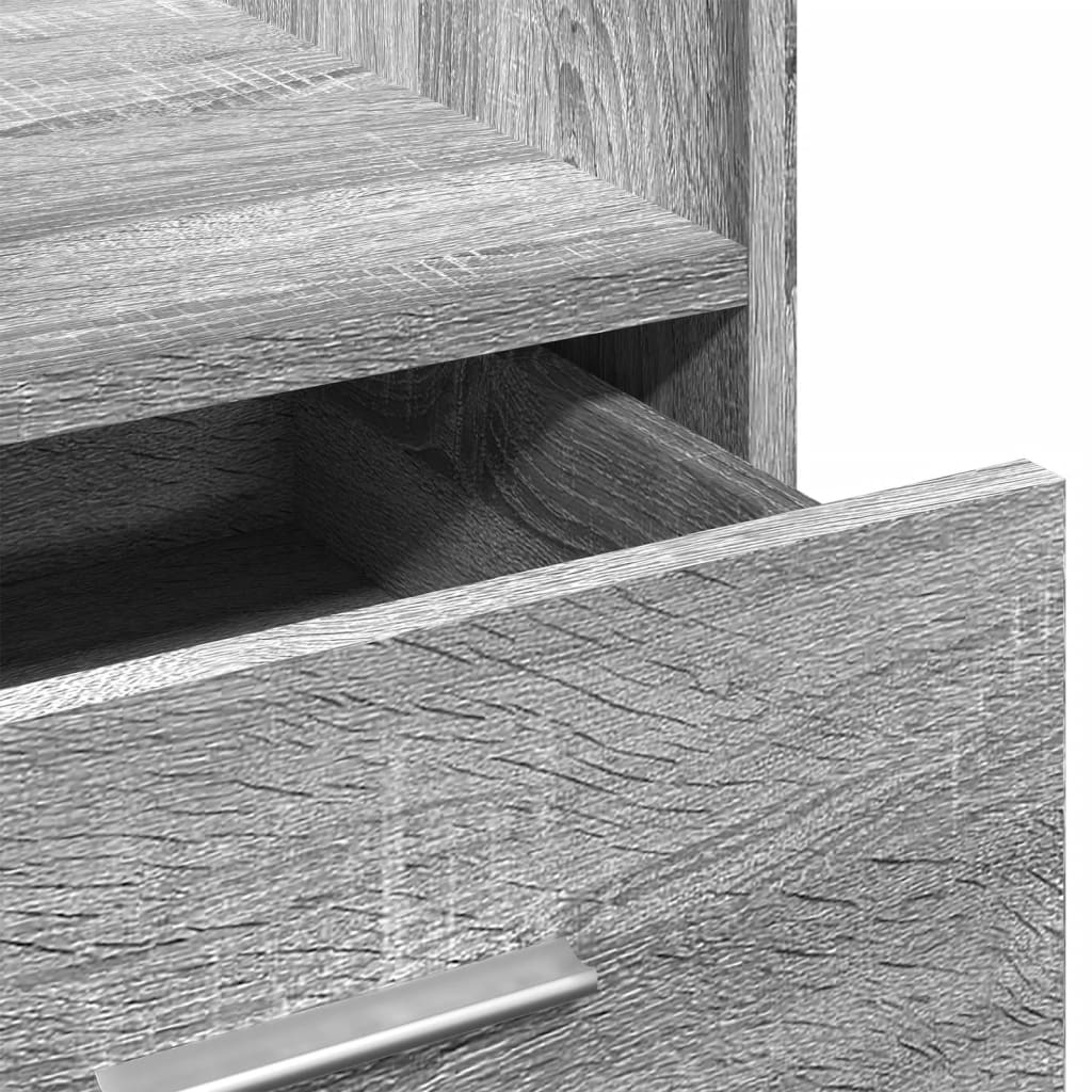 Αναλόγιο με Ροδάκια & Συρτάρι Γκρι Sonoma 55x55x107εκ Επεξ Ξύλο