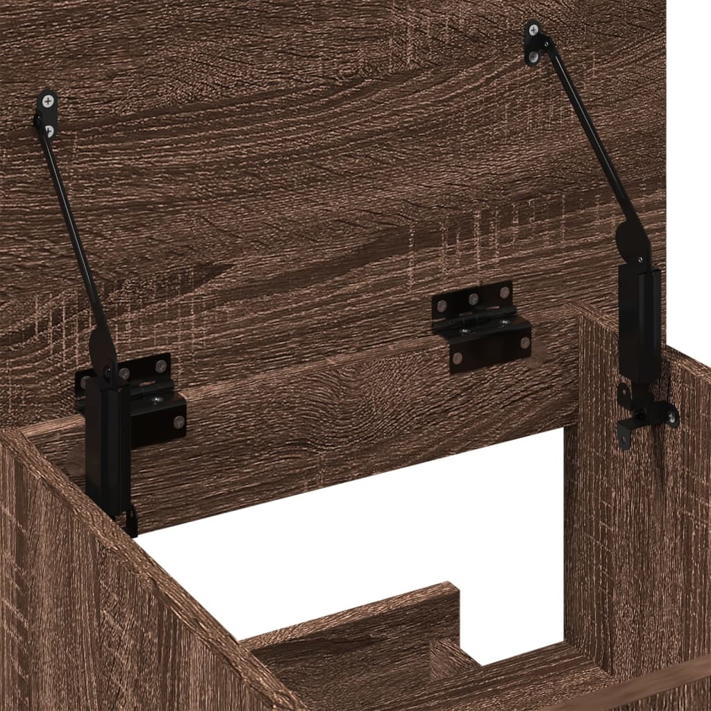 Αναλόγιο με Ροδάκια & Συρτάρι Καφέ Δρυς 55x55x107εκ. Επεξ. Ξύλο