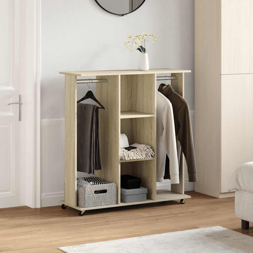 Ντουλάπα με Ροδάκια Sonoma Δρυς 102x38x110 εκ. από Επεξ. Ξύλο