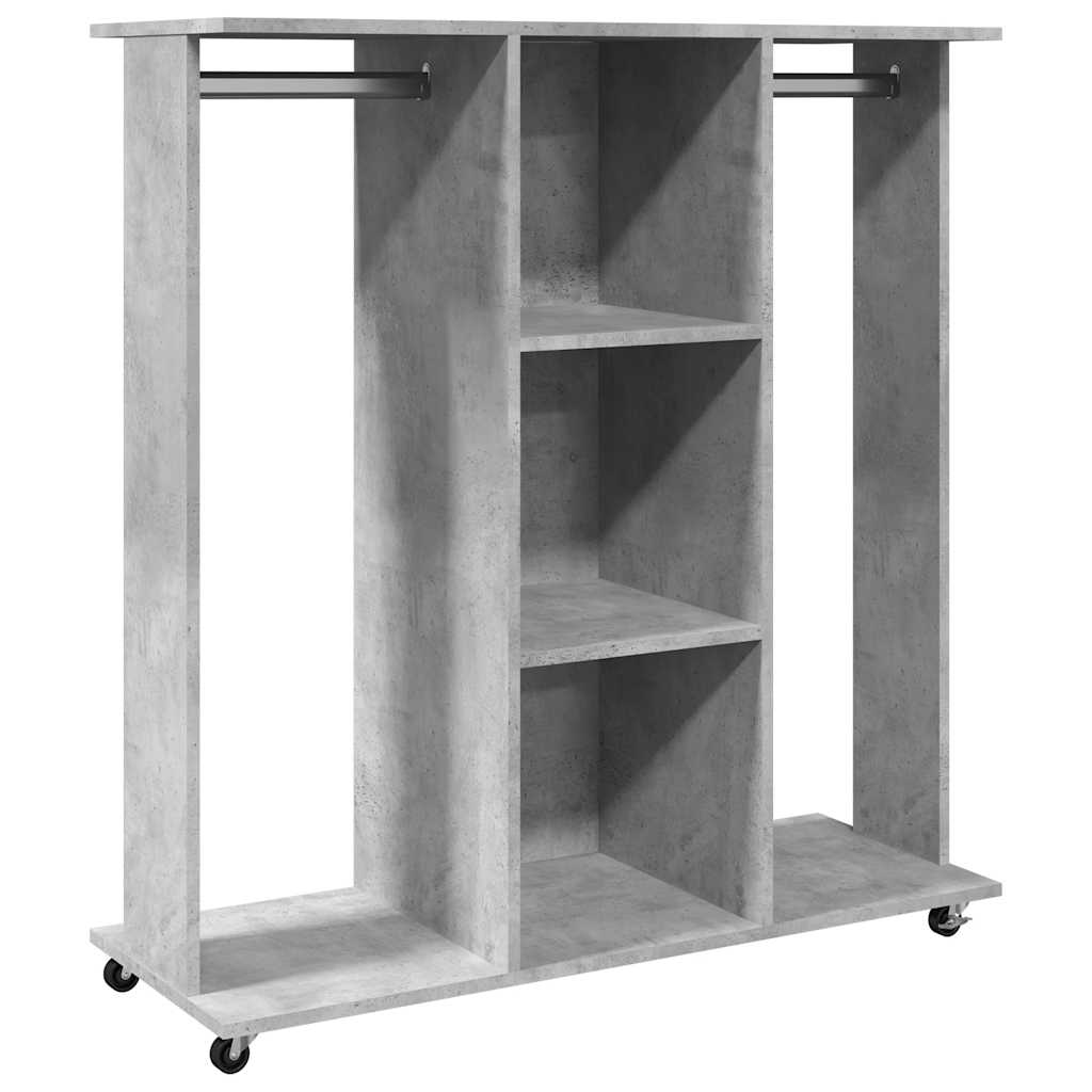 Ντουλάπα με Ροδάκια Γκρι Σκυρ. 102x38x110εκ. Επεξεργασμένο Ξύλο - Pakobazaar