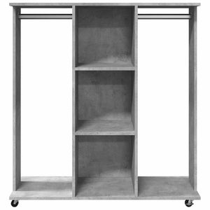 Ντουλάπα με Ροδάκια Γκρι Σκυρ. 102x38x110εκ. Επεξεργασμένο Ξύλο - Pakobazaar