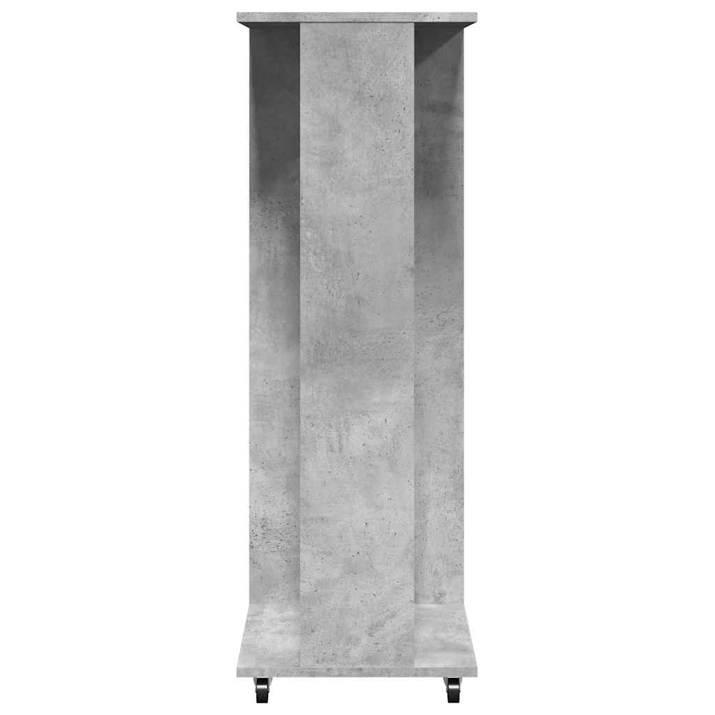 Ντουλάπα με Ροδάκια Γκρι Σκυρ. 102x38x110εκ. Επεξεργασμένο Ξύλο - Pakobazaar