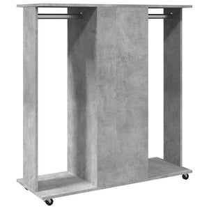 Ντουλάπα με Ροδάκια Γκρι Σκυρ. 102x38x110εκ. Επεξεργασμένο Ξύλο - Pakobazaar
