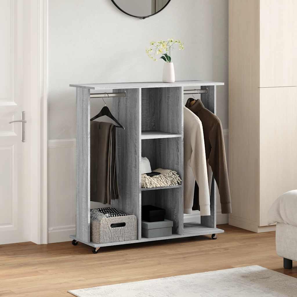 Ντουλάπα με Ροδάκια Γκρι Sonoma 102x38x110 εκ. από Επεξ. Ξύλο