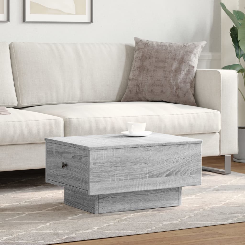 Τραπεζάκι Σαλονιού Γκρι Sonoma 60x45x31 εκ. Επεξεργασμένο Ξύλο