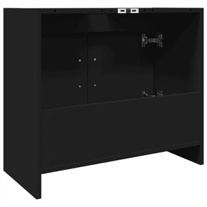 Ντουλάπι Νιπτήρα Μαύρο 63x29x55 εκ. Επεξεργασμένο Ξύλο