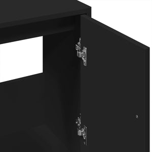 Ντουλάπι Νιπτήρα Μαύρο 63x29x55 εκ. Επεξεργασμένο Ξύλο