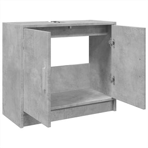 Ντουλάπι Νιπτήρα Γκρι του Σκυροδέματος 63x29x55 εκ. Επεξ. Ξύλο