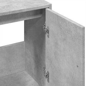 Ντουλάπι Νιπτήρα Γκρι του Σκυροδέματος 63x29x55 εκ. Επεξ. Ξύλο